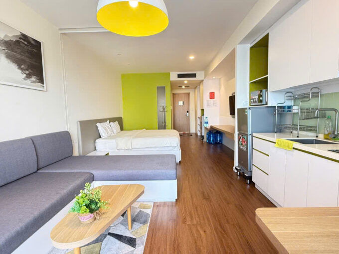 나트랑 고층 바다 전망 스튜디오 아파트 임대 ㅣ 풀옵션 . 무료 수영장 . 장기 계약